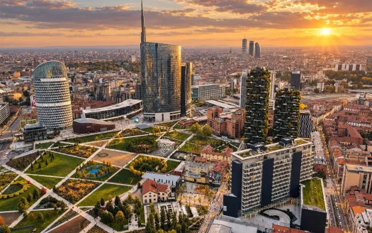Quartiere Isola Milano e skyline di Porta Nuova