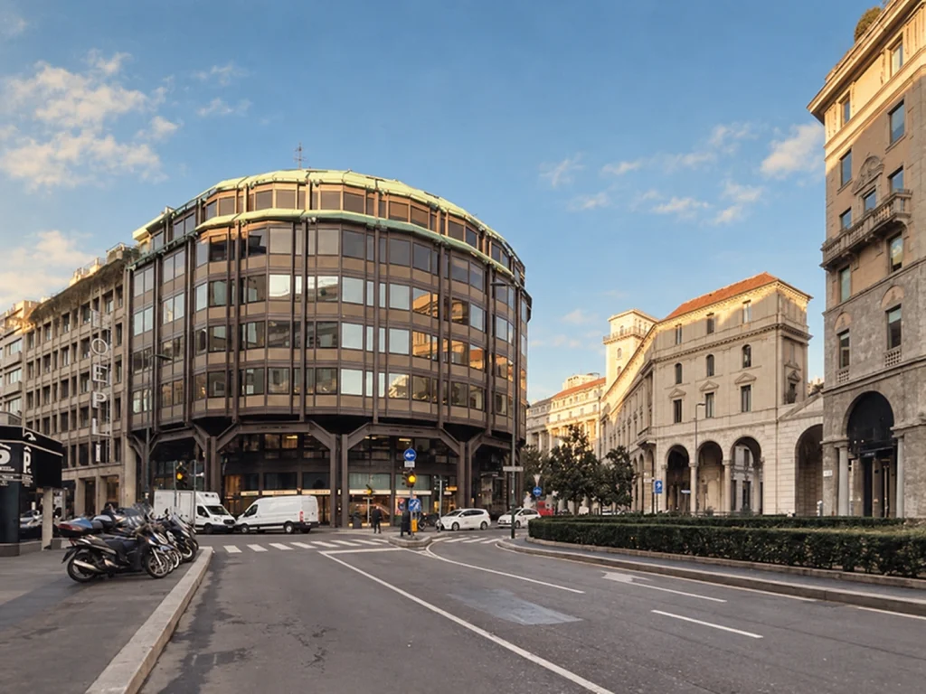 Ex uffici Chase Manhattan Bank progettati dai BBPR in piazza Meda a Milano